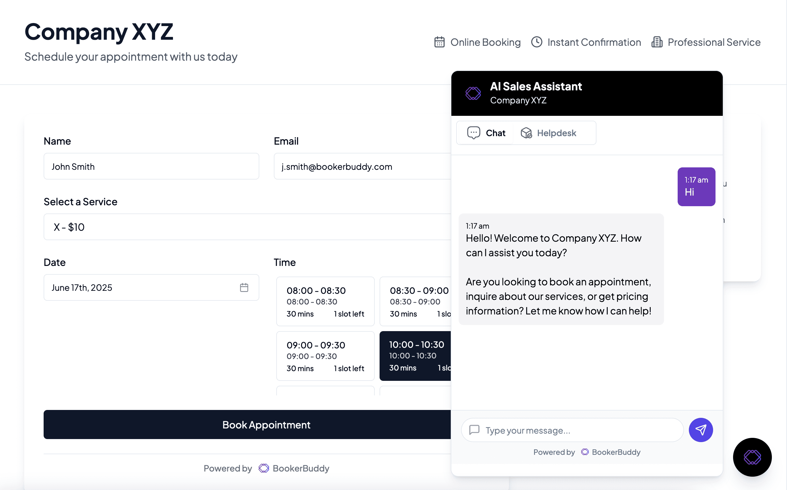 AI Chatbot Interface